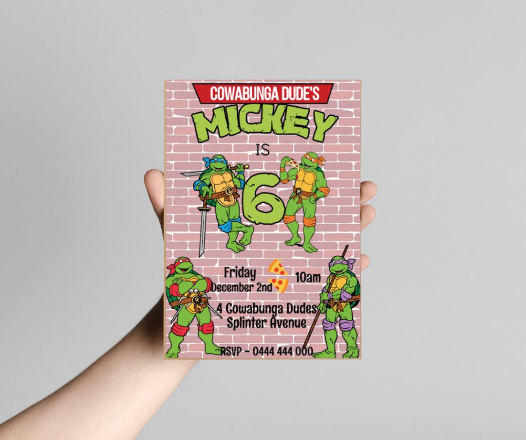 Guirnalda/Bandera De Cumpleaños De Las Tortugas Ninja (TMNT) - Decoración Colgante Multicolor, Temática Superheroes