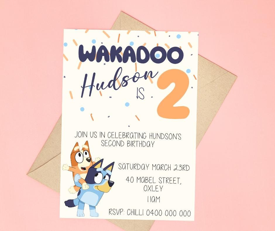 Bluey Birthday Adventure Invite