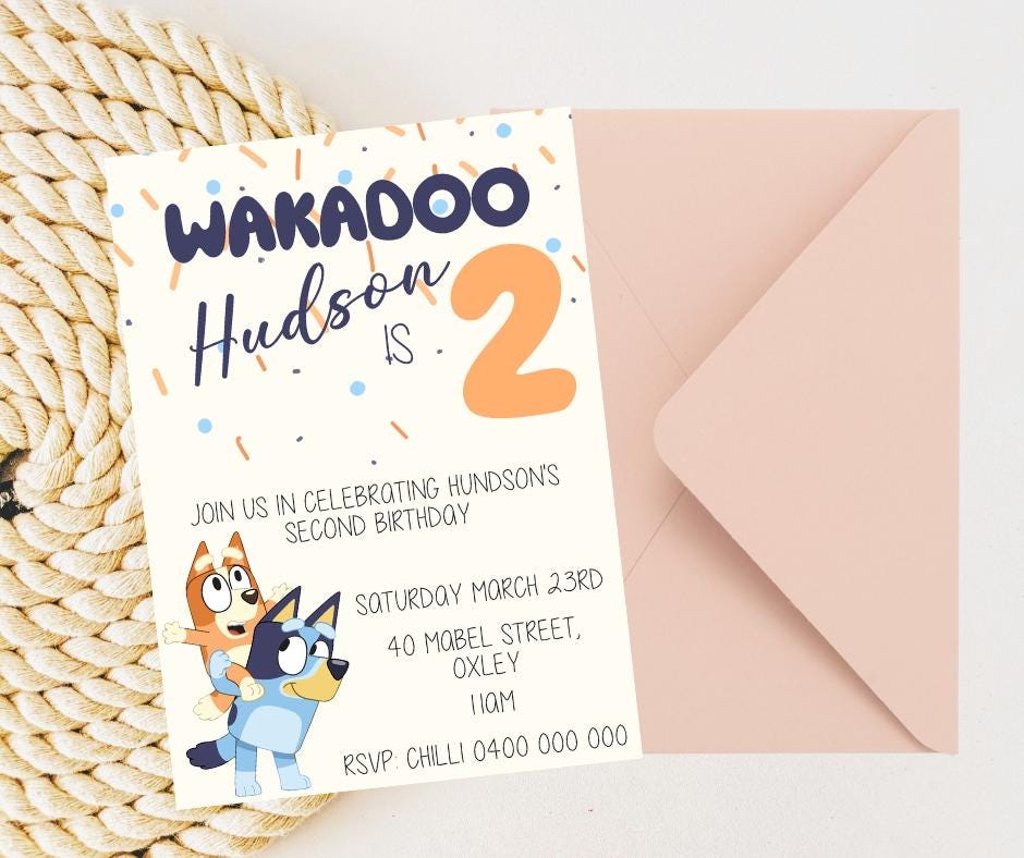 Bluey Birthday Adventure Invite