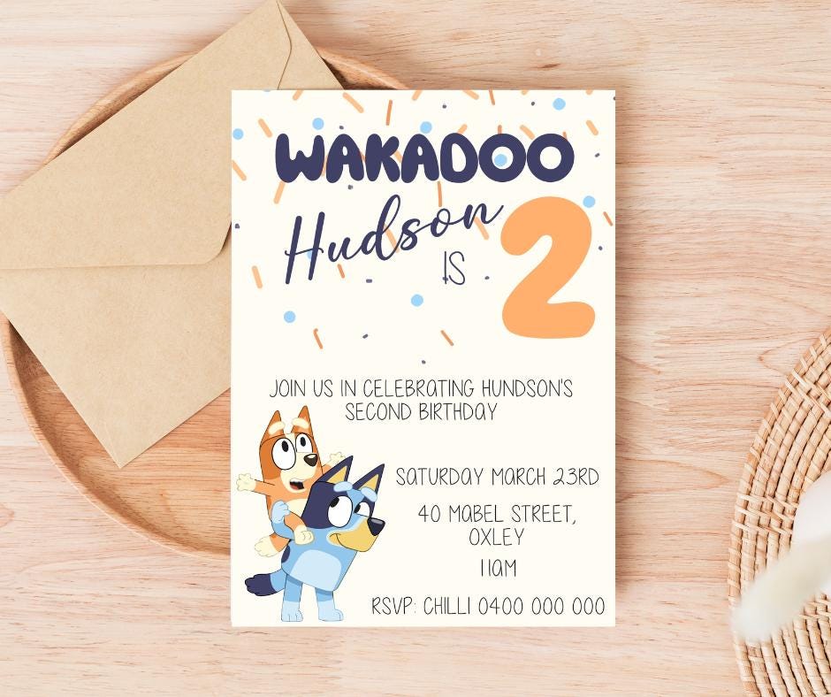 Bluey Birthday Adventure Invite