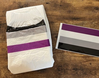 5-Pack Asexual Ace Pride Diaper Panel Sticker