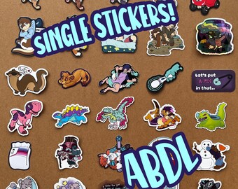 Single Stickers | ABDL Agere Babyfur Kidfur Furry Diapers