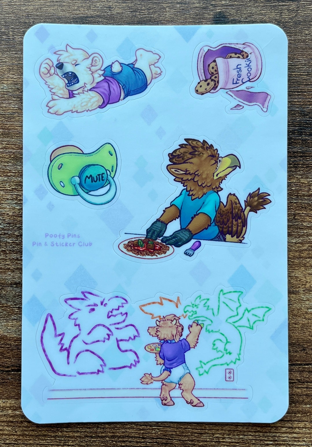 Bratty Babies Sticker Sheet ABDL Babyfur Furry Stickers Agere - Etsy
