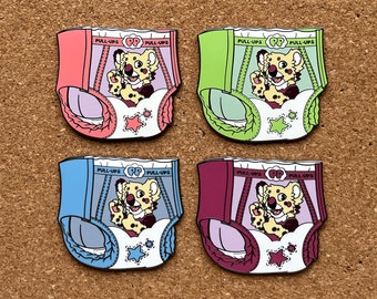 ABDL Pull-Ups Enamel Pin | Poofy Pins No. 071 Koo-alas | Agere Babyfur