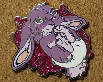 Alex Lavendel #026 Poofy Pins Bunny ABDL Babyfur Furry Fursona Enamel Pin