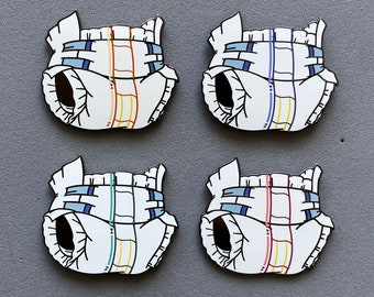 ABDL 2-Tapes Medical Diaper Pin | S4, M4, L4, XL4 | Agere Enamel Pin | Poofy Pins