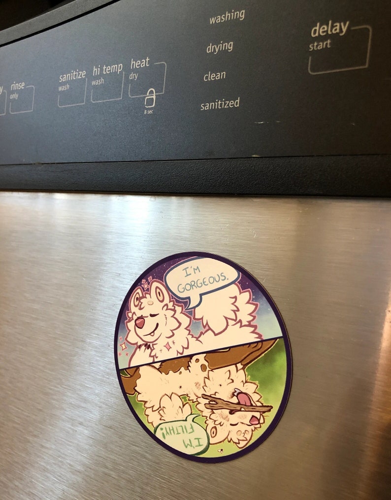 Clean-Me Dishwasher Indicator Magnet Fridge Slap image 3