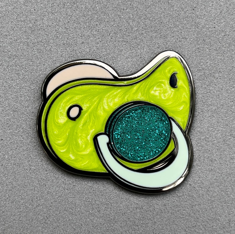 Pacifier Enamel Pin 4 Color Options ABDL Agere Poofy Pins No. 068 image 1