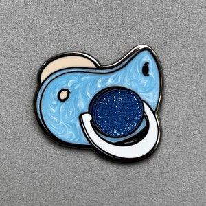 Pacifier Enamel Pin 4 Color Options ABDL Agere Poofy Pins No. 068 image 4