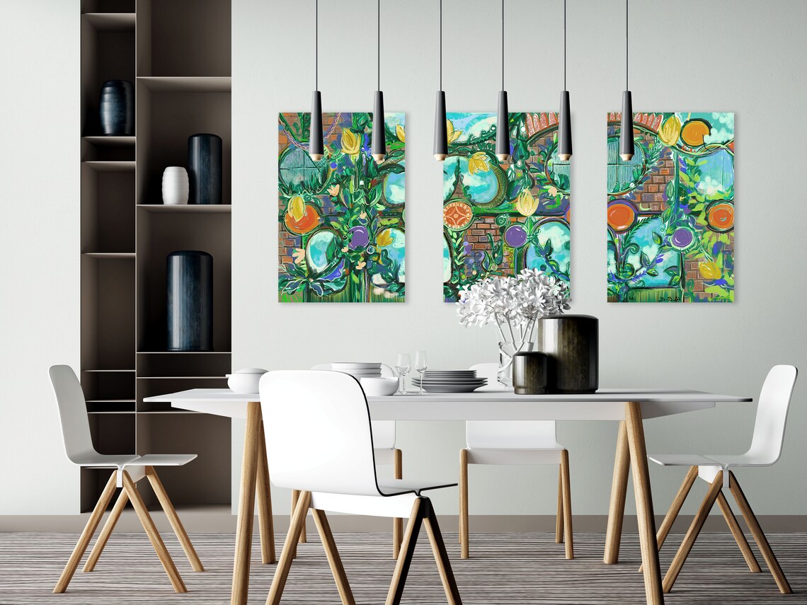 03. Secret Garden abstract wall art download print digital | Etsy