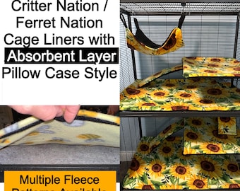 Absorbent Fleece Cage Liners for Critter Nation and Ferret Nation Cages