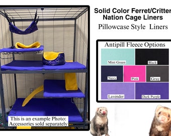 Solid Color Ferret / Critter Nation Cage Liners, Pillowcase Style Liners