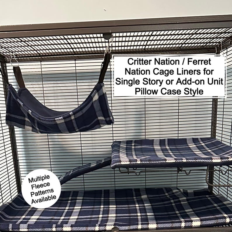 Fleece Cage Liner Set for Critter/ferret Nation Single Story & Add-on ...