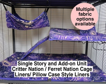 Critter Nation / Ferret Nation Cage Liners for Single Story/Add-on Unit - Pillow Case Style