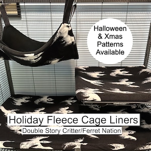 Holiday Fleece Cage Liners for the Critter Nation - Ferret Nation, LIMITED STOCK  Pillow Case Style