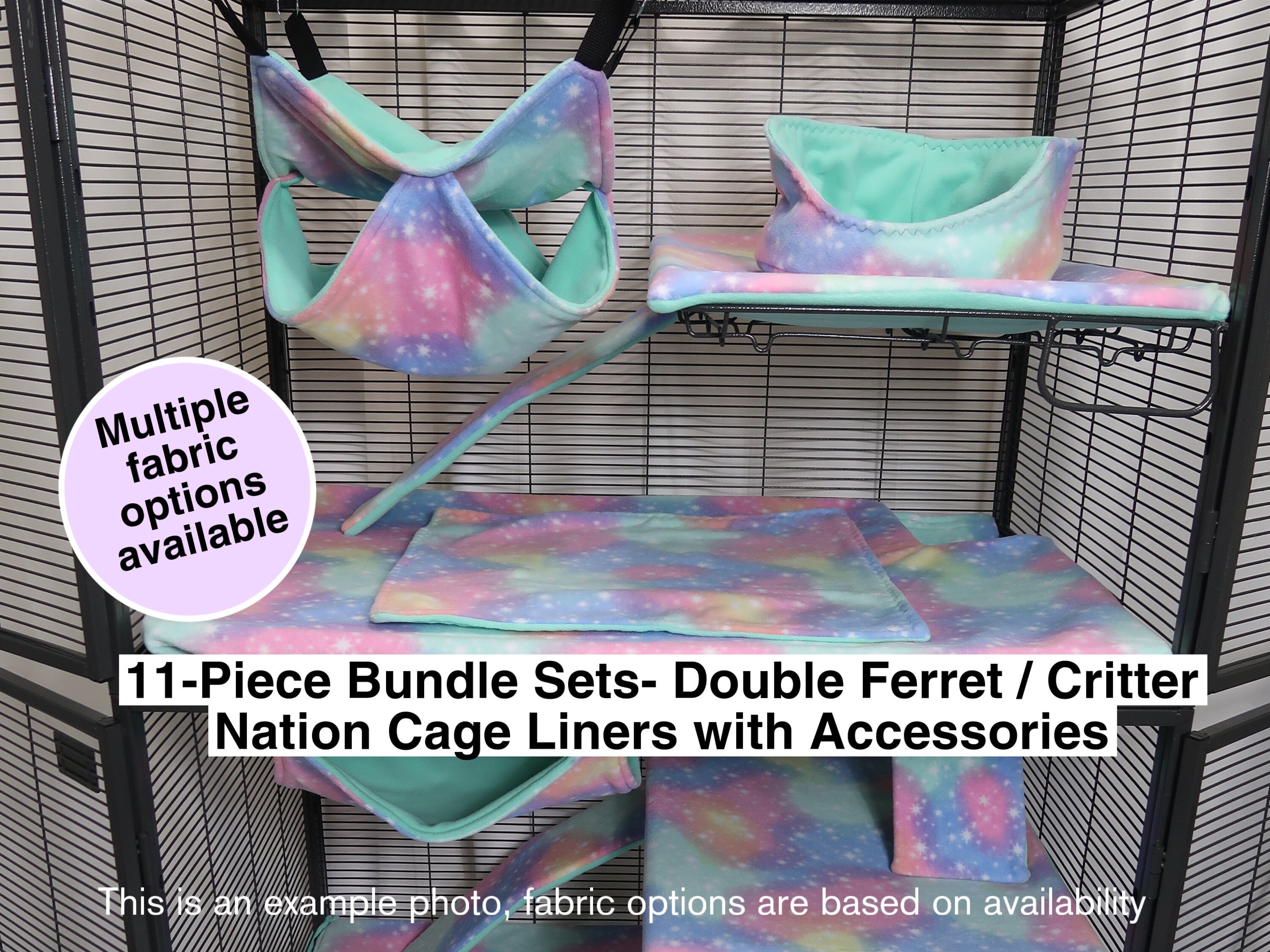 Cage Liner BUNDLE DOUBLE STORY Ferret Critter Nation Cage Liner Sets With Accessories 11 Piece Set Etsy