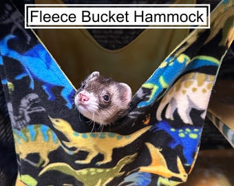 Fleece Bucket Hammock for Ferrets and Other Small Pets