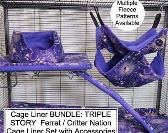 Cage Liner Bundle Set for Triple Story Ferret/Critter Nation
