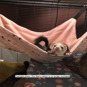 Custom Fleece Hammock for Ferrets, Cats, Rats and other Small Pets, Square Flat Hammock