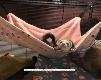 Custom Fleece Hammock for Ferrets, Cats, Rats and other Small Pets, Square Flat Hammock