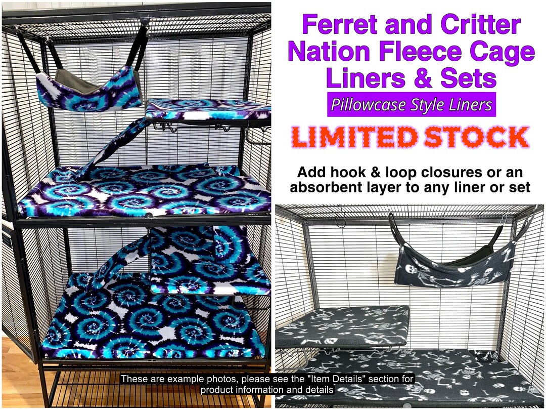 Critter Nation and Ferret Nation Cage Liners and Sets, Pillowcase Style