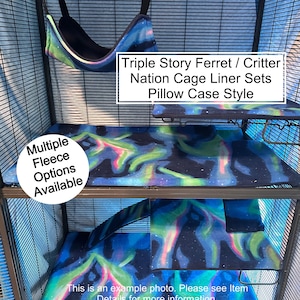 Triple Ferret Nation / Critter Nation Cage Liner Sets - Pillow Case Style