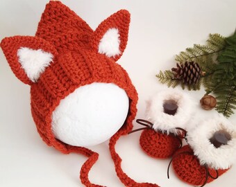 Bonnet Bebe Renard Etsy