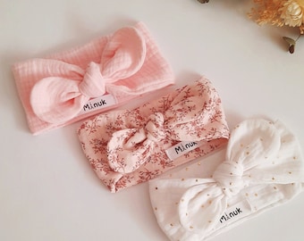 Headband, Headband, Turban, Headband to tie, Headband, Double daze, Oeko-Tex, Organic, Different sizes