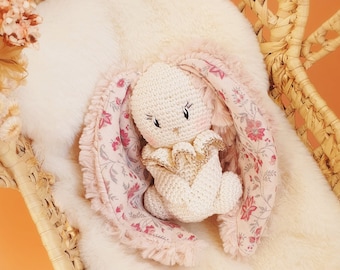 Doudou LAPINOU , Cadeau Naissance bébé, Coloris disponibles