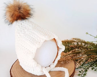 Bonnet Pompon Bebe Etsy