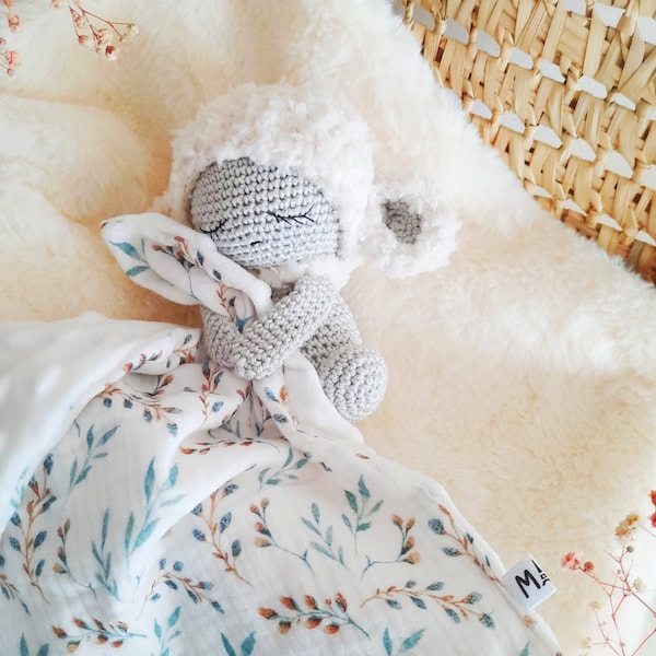 Doudou Mouton, Unisex Doudou, Baby boy or girl gift, Birth gift idea