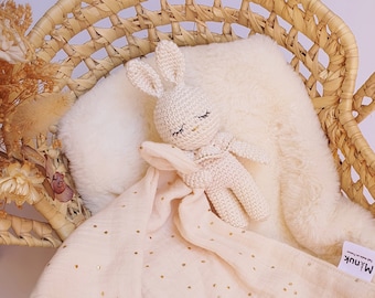 Mini Doudou LAPIN Personnalisé, Idée cadeau Personnalisé