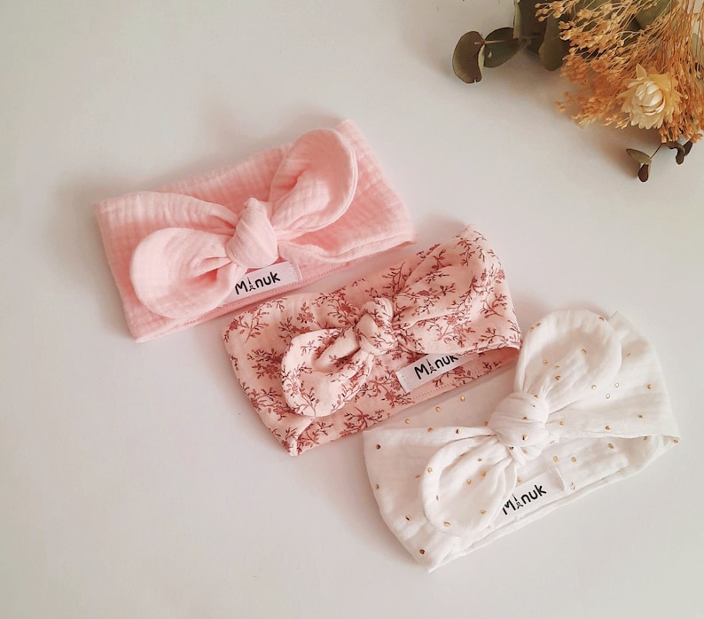 Headband, Bandeau, Turban, Bandeau a nouer, Headband, Double daze, Oeko-Tex, Bio, Différentes tailles image 1