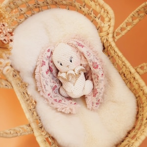 Doudou LAPINOU , Cadeau Naissance bébé, Coloris disponibles image 3