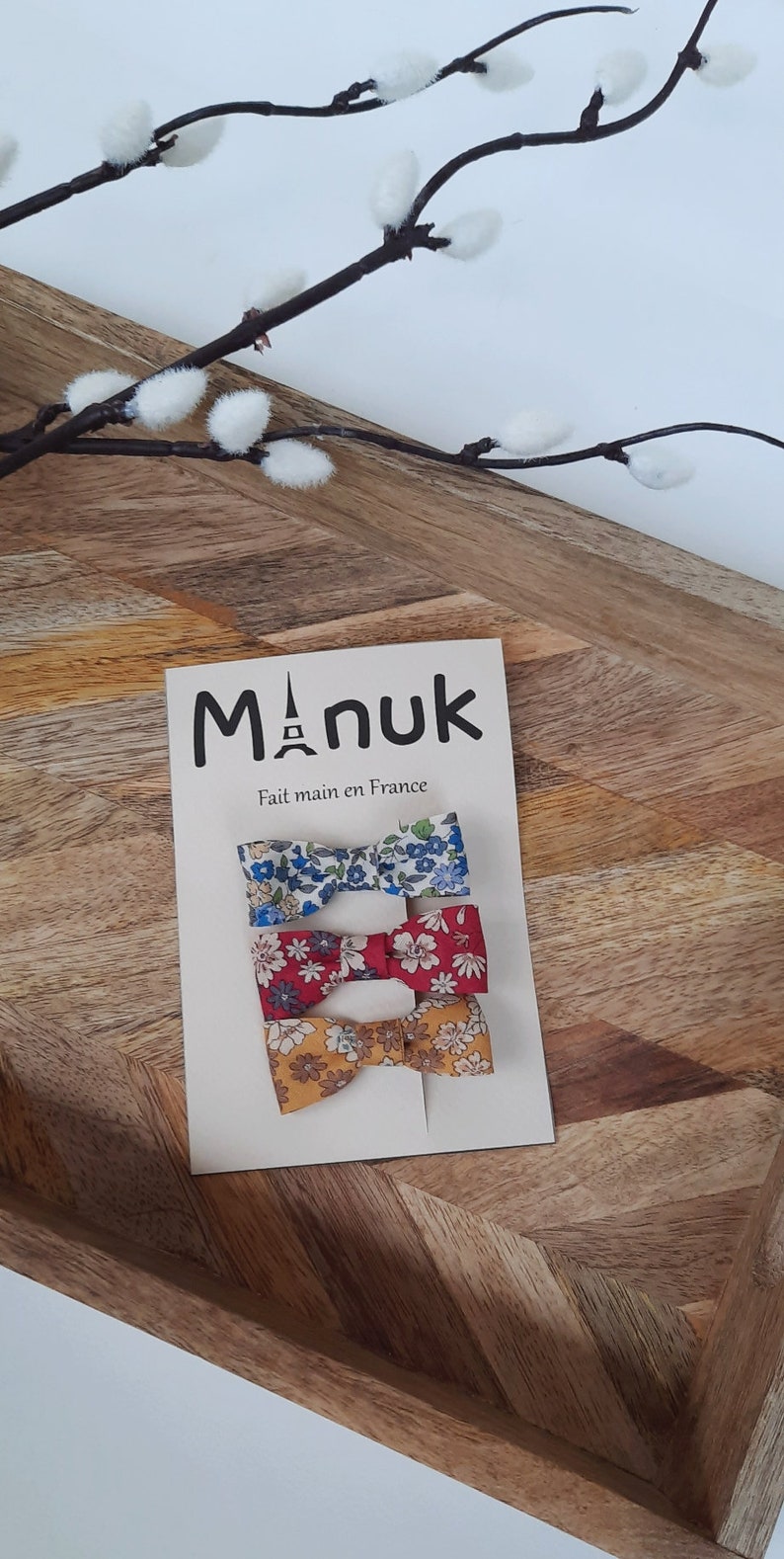 Barrettes Liberty Liberty hair bow Baby girl barrette Hair image 1