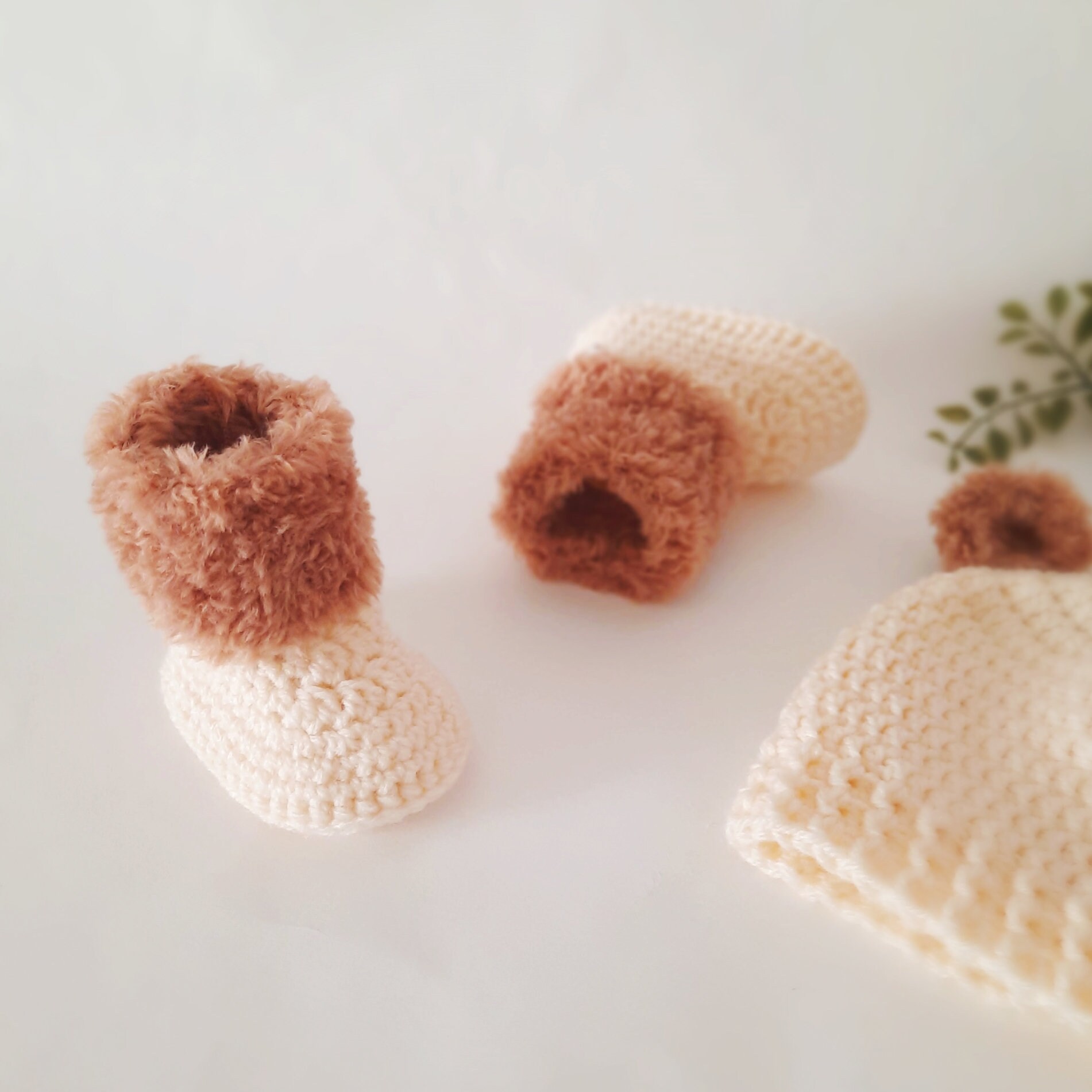 Unisex set 2pcs baby fur booties baby shoes sneakers Etsy