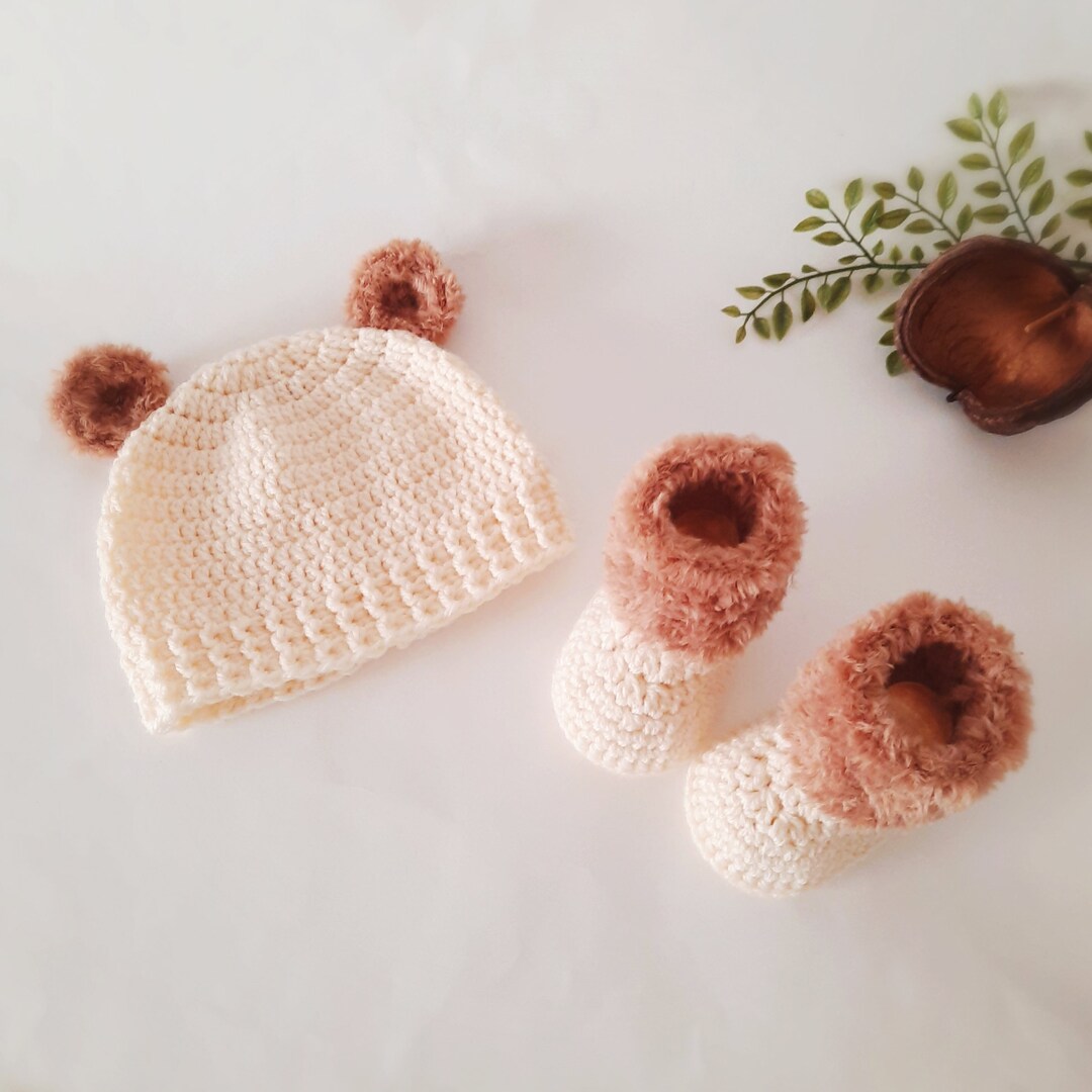 Unisex Set 2pcs Baby Fur Booties Baby Shoes Sneakers Etsy