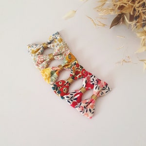 Baby girl hair clip anti slip, Liberty wisp hair bow, More colors available // Barrette magique Liberty, Barrette baby girl anti slip image 2