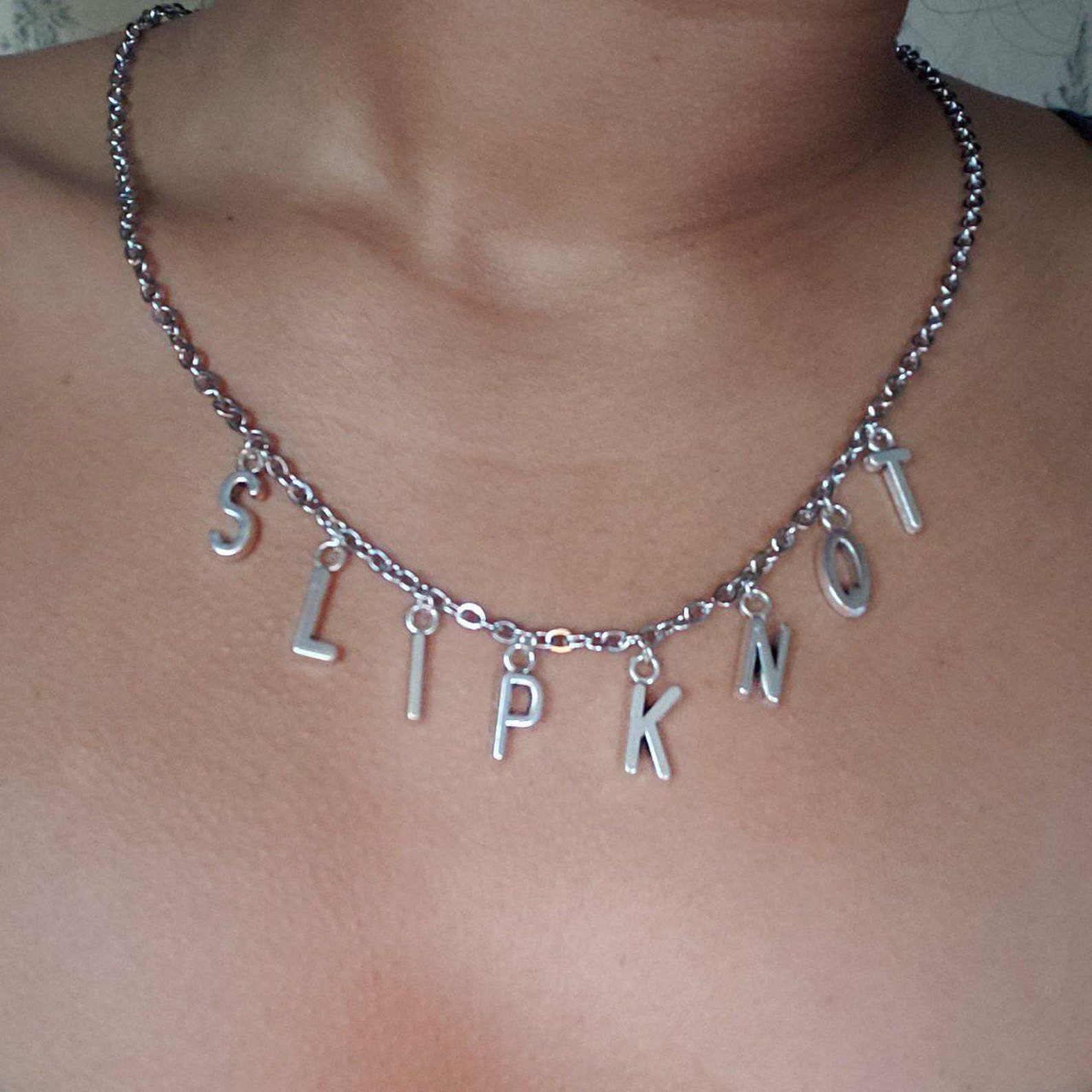 Slipknot Choker Chain Necklace Etsy