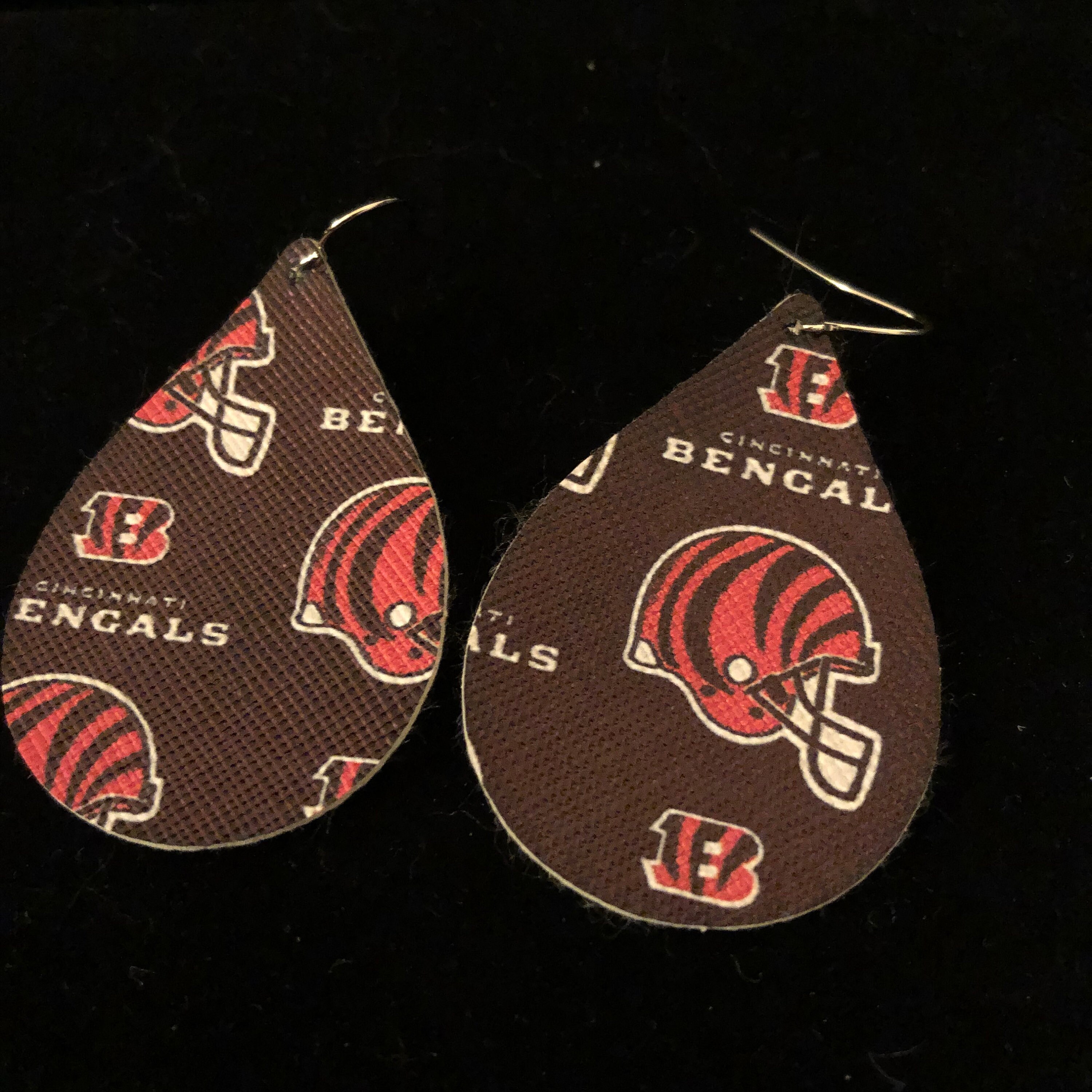 Cincinnati Bengalsinspired Faux Leather Earrings Etsy