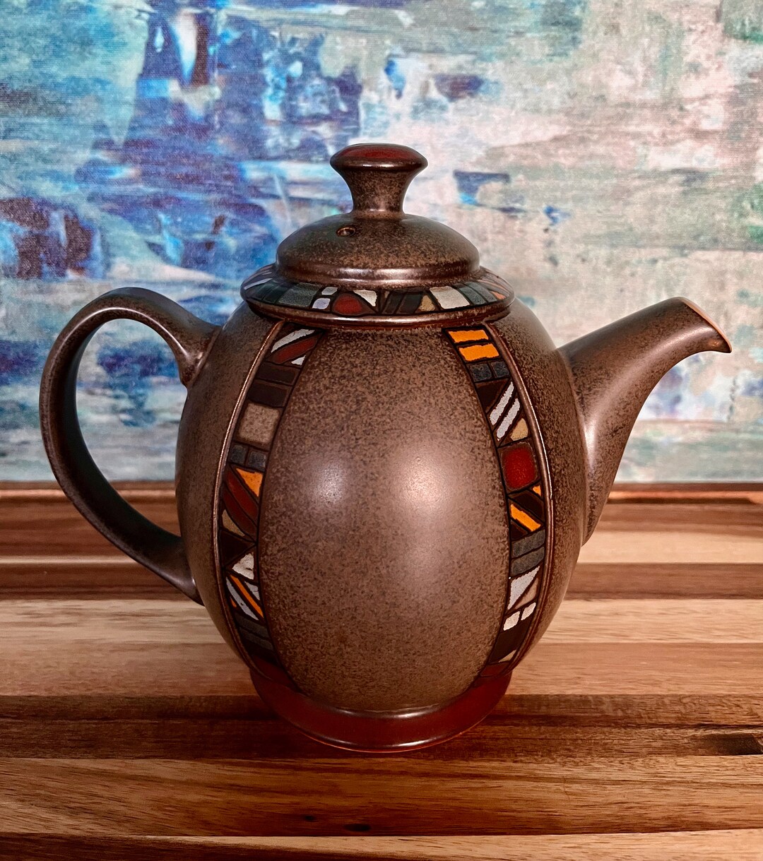 Vintage Denby Marrakesh Pattern Teapot 1992 England Etsy