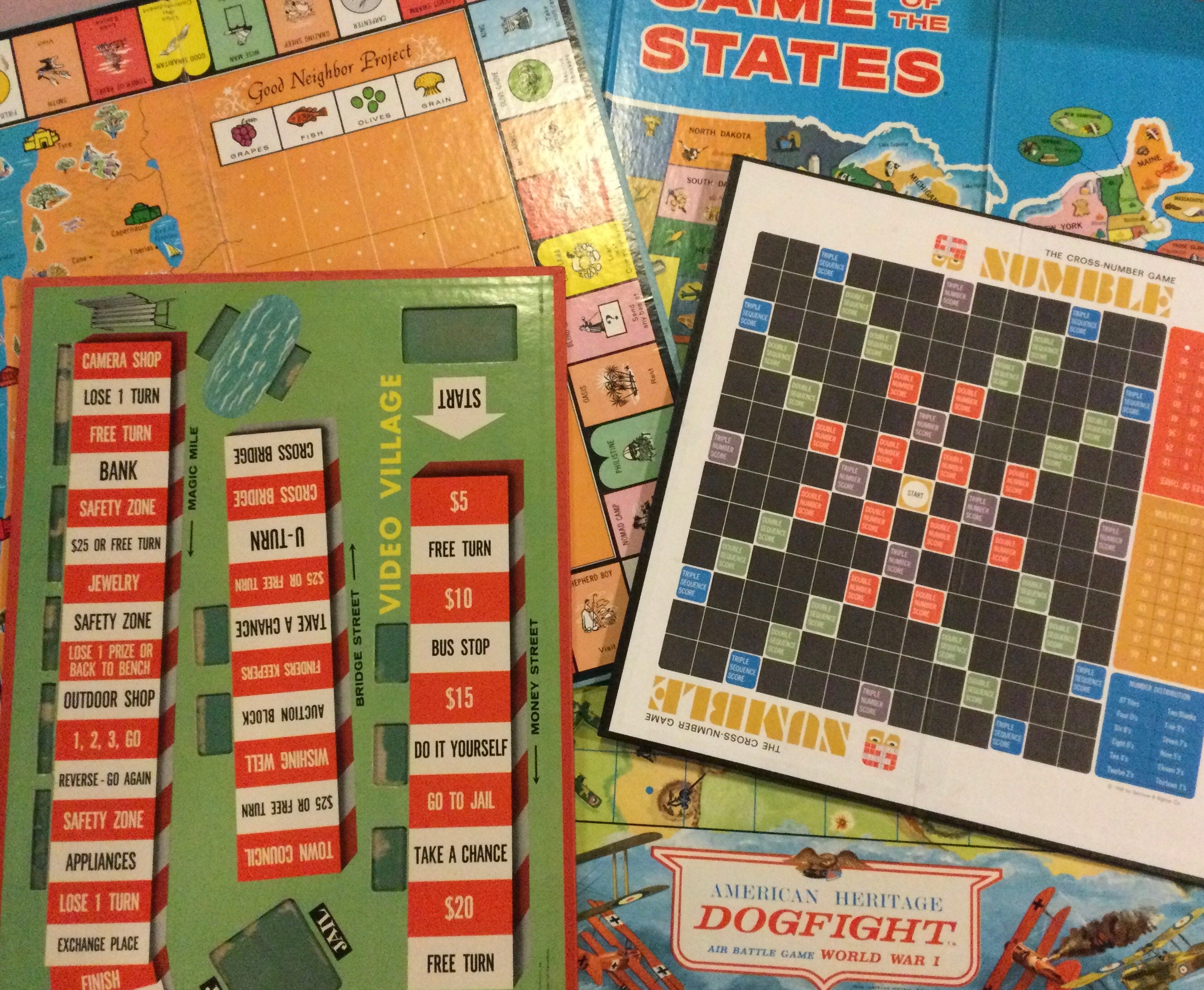 1960年代のヴィンテージゲームボード、交換用または工芸品用（1960