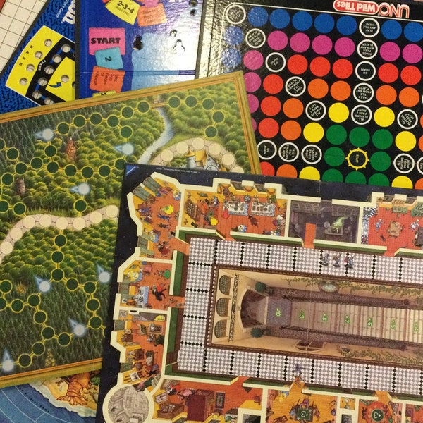 More vintage 1980's game boards, replacement or for crafts (1980-1989)