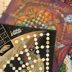 Movie tie-in game boards, replacement or for crafts, various years/titles
