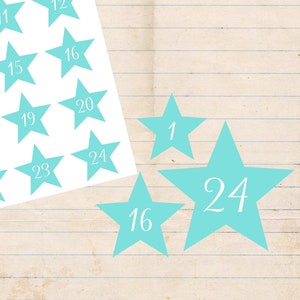 Advent calendar numbers * to glue or iron * desired color