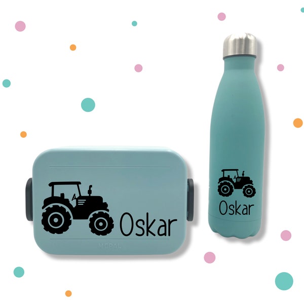 Sticker for bread box * with name and tractor * desired color *