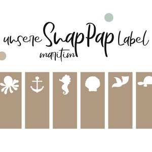 SnapPap Label 3cm x 1,5cm vegan Lederoptik verschiedene Motive Bild 10