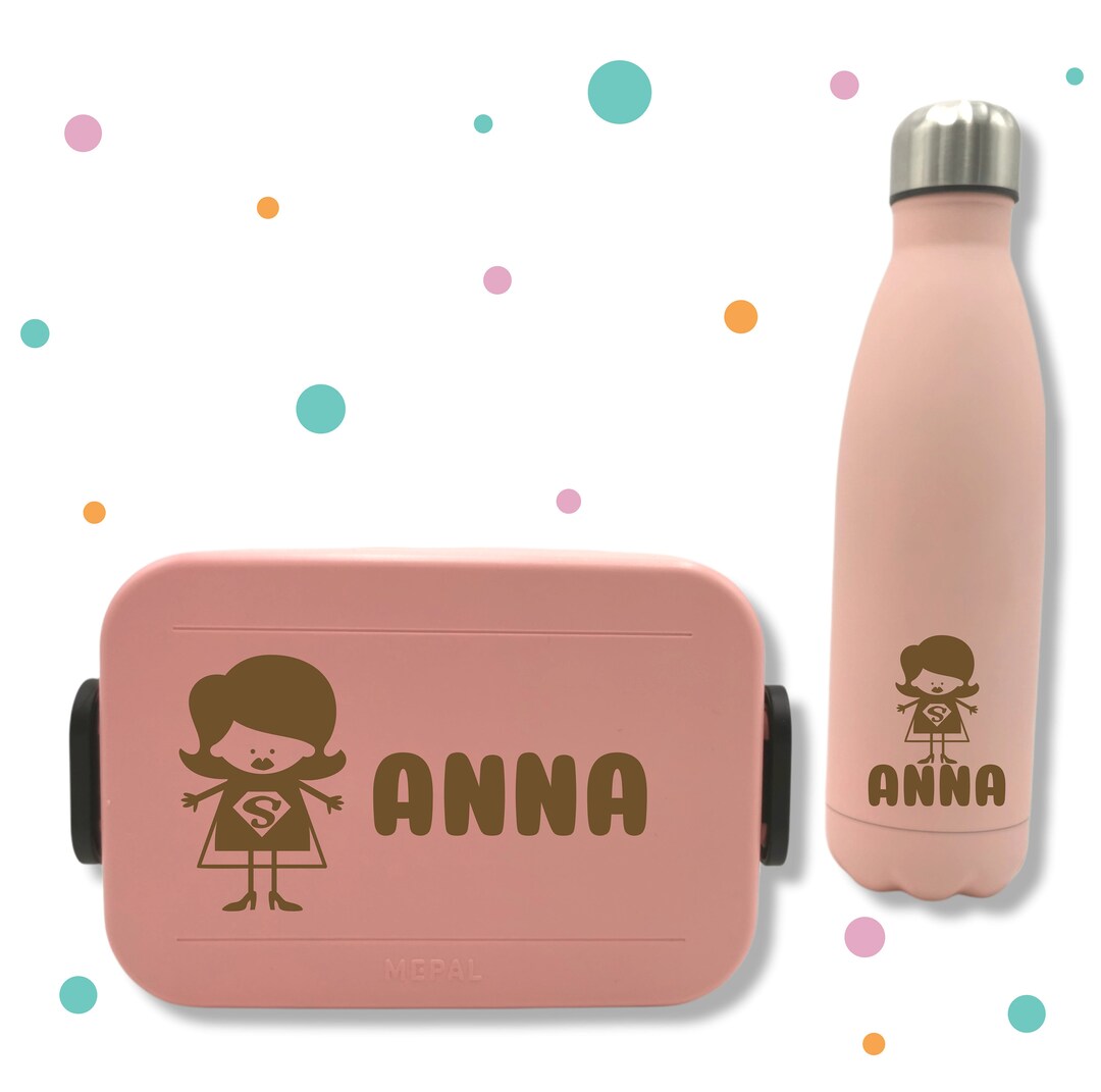 Lunch Box Customized Sticker Sticker for Lunch Box * With Name and Superhero * Desired Color * Hero ...