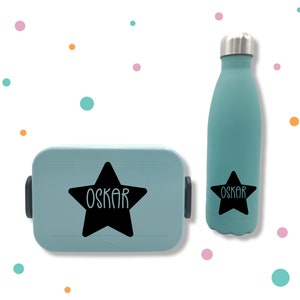 Sticker for bread box & bottle * with name and star * desired color *