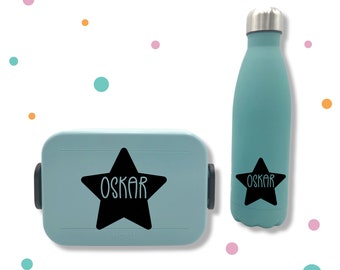 Sticker for bread box & bottle * with name and star * desired color *